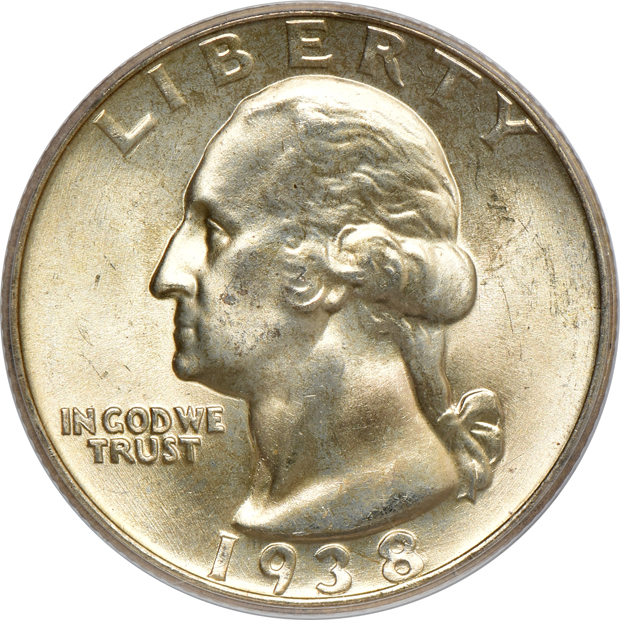 Four Washington quarters, all PCGS MS-66 CAC