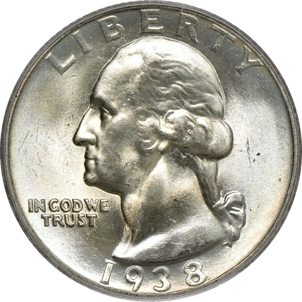 Four Washington quarters, all PCGS MS-66 CAC