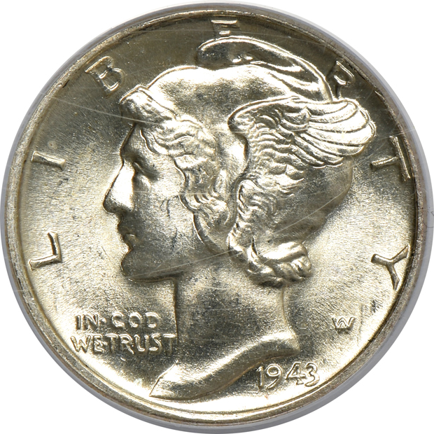 Six Mercury dimes, all PCGS MS-66FB CAC