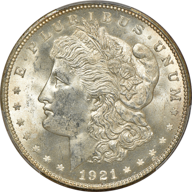 1921-D Morgan CAC, and a 1921-S, both PCGS MS-64 