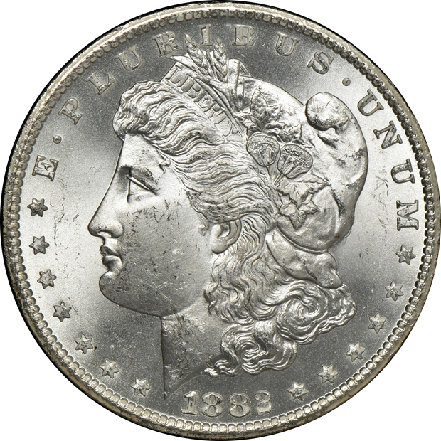 1882-CC GSA MS-63, and an 1882-CC GSA MS-64, both NGC CAC