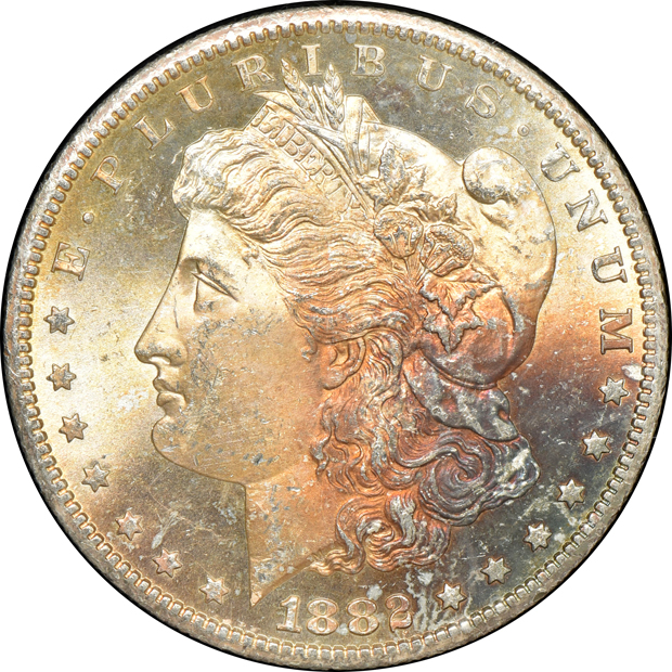 1882-CC GSA MS-63 CAC, and an 1883-CC GSA MS-64+, both NGC