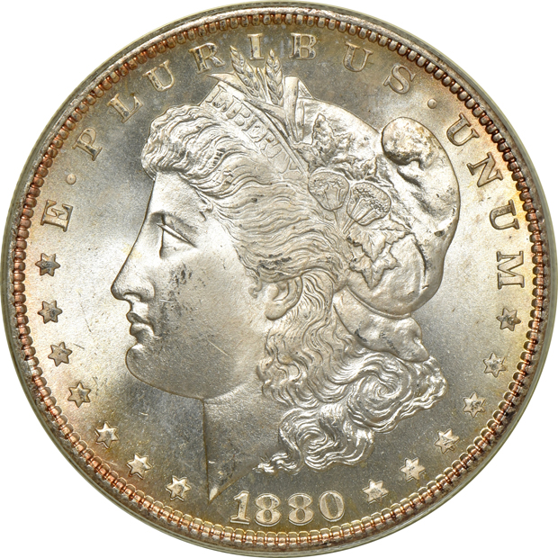 1880-S and 1883-O, both PCGS MS-66 (green label) CAC
