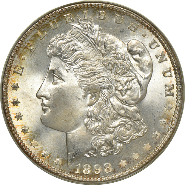 1898-O and 1904-O, both PCGS MS-66 (green label) CAC