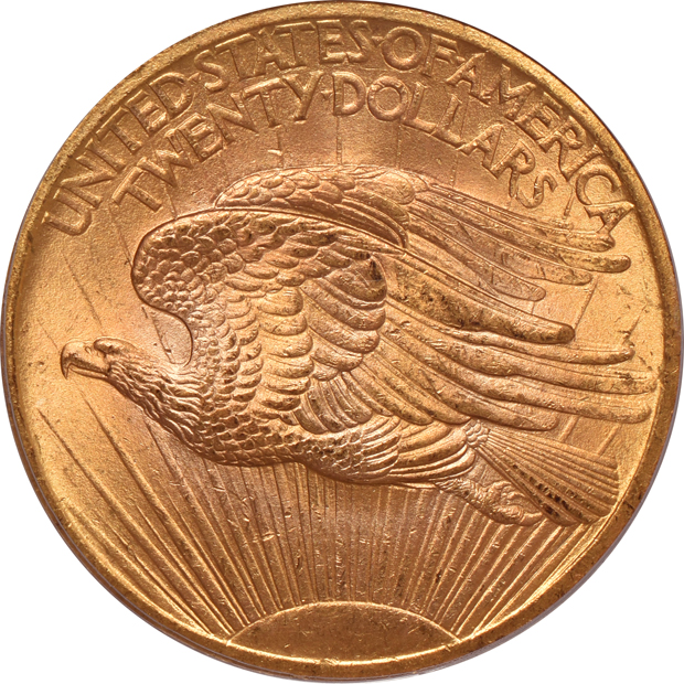 1907 No Motto Saint Gaudens PCGS MS-64 (green label)
