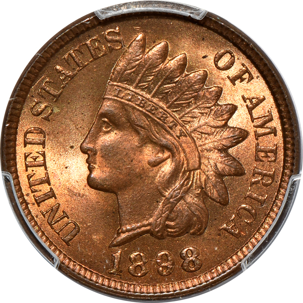 1898 MS-65RB, 1900 MS-64RB, and a 1901 MS-64RD, all PCGS CAC