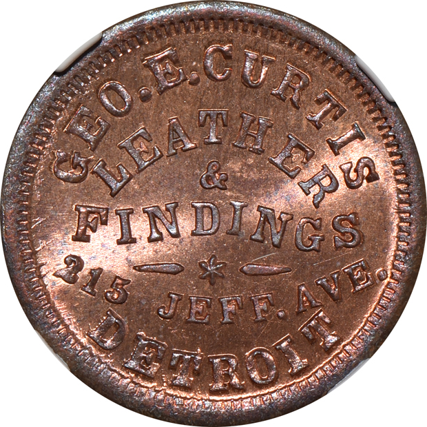 Two Civil War Tokens and an (1889-1890) Applegates Palace trade token, all NGC as described