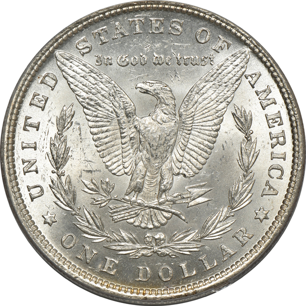 1880 Morgan silver dollar MS-63 (doily), 1926 Oregon half-dollar commemorative MS-65 (rattler), and a 1947-D Walking Liberty half-dollar MS-65 (green label) all PCGS GOLD CAC