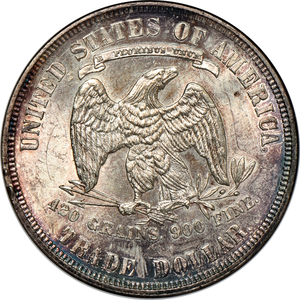 1877 FS-101 Double Die Obverse Trade dollar ANACS MS-61