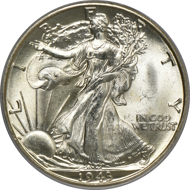 1943-D, 1944-D, and a 1947-D, all PCGS MS-66