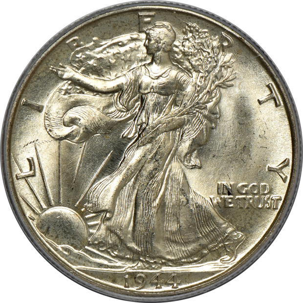 1943-D, 1944-D, and a 1947-D, all PCGS MS-66