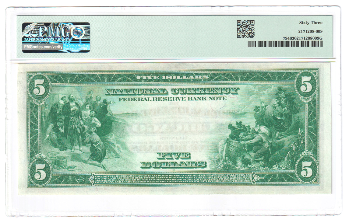 1918 $5 Chicago Fr# 794 - PMG ChCU-63