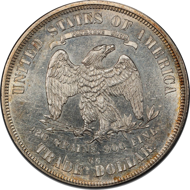 1874-CC Trade PCGS UNC details/tooled