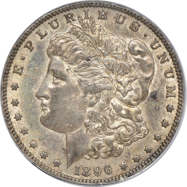 1894-O PCGS AU-55, 1896-O PCGS AU-50 CAC, and a 1903-S NGC XF-45