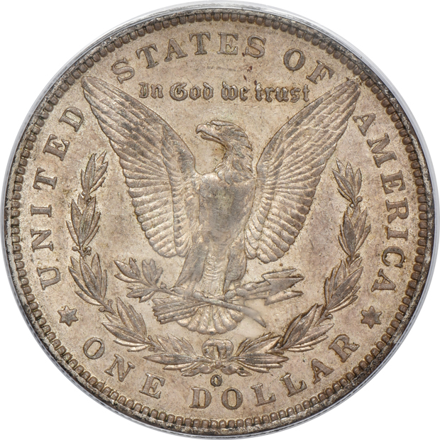 1894-O PCGS AU-55, 1896-O PCGS AU-50 CAC, and a 1903-S NGC XF-45