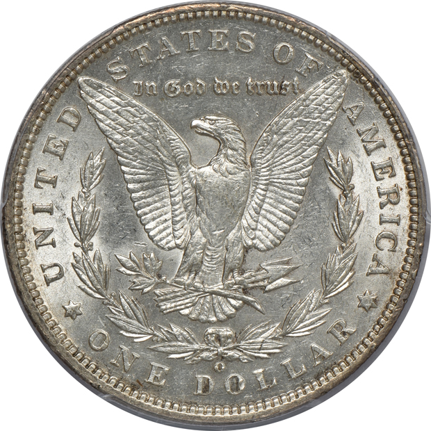 1894-O PCGS AU-55, 1896-O PCGS AU-50 CAC, and a 1903-S NGC XF-45