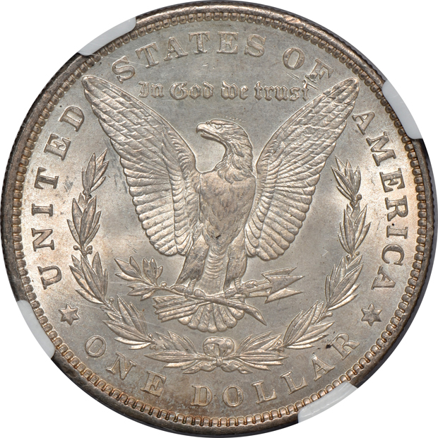 1896, 1897-S, and 1899, all NGC MS-65