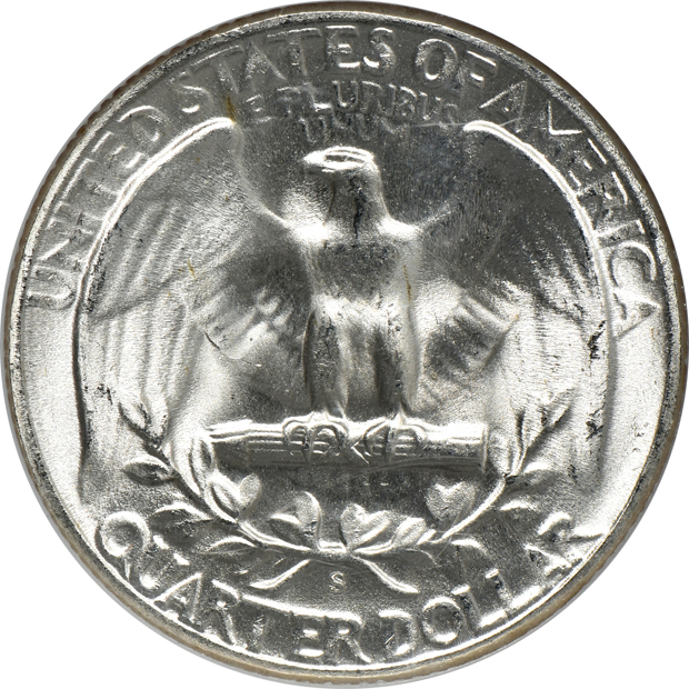 1940 Mercury dime MS-67 FB CAC, 1945-D Mercury dime MS-67 FB CAC, and a 1946-S Washington quarter MS-67, all NGC