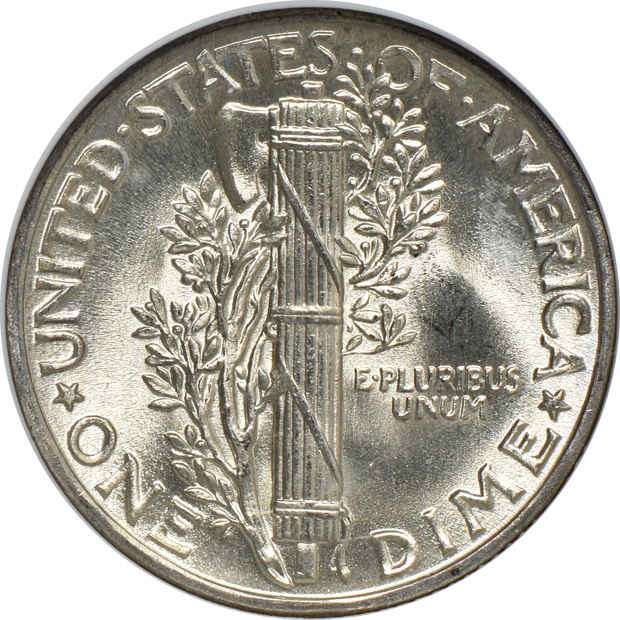 1940 Mercury dime MS-67 FB CAC, 1945-D Mercury dime MS-67 FB CAC, and a 1946-S Washington quarter MS-67, all NGC