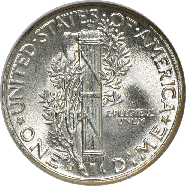 1940 Mercury dime MS-67 FB CAC, 1945-D Mercury dime MS-67 FB CAC, and a 1946-S Washington quarter MS-67, all NGC