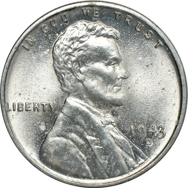One roll of 1943 Steel Cents, and three rolls of 1943-D Steel Cents