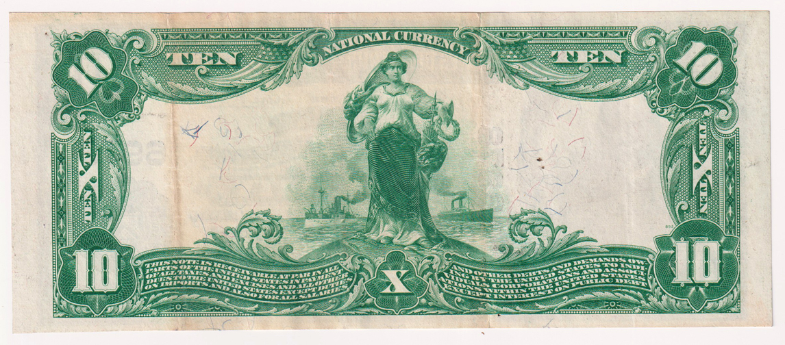 1902 $10 Blue Seal - Equality, IL Charter #6978 - XF