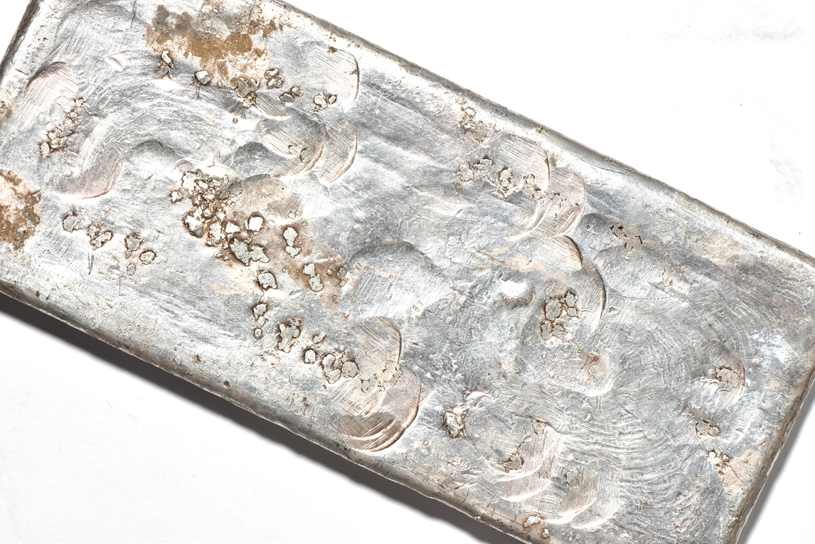 San Francisco Assay silver bar, 105.11 ozs