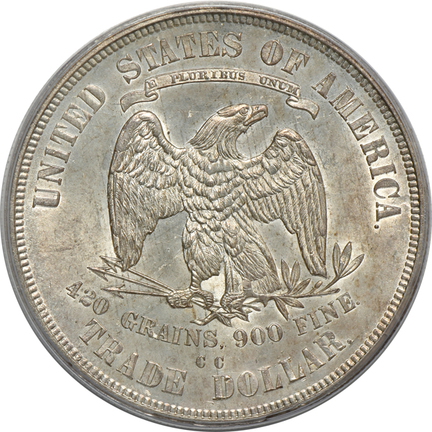 1875-CC Trade PCGS MS-62 (green label)