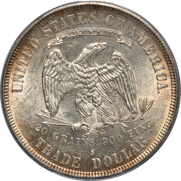1878-S Trade PCGS MS-63 (green label) CAC