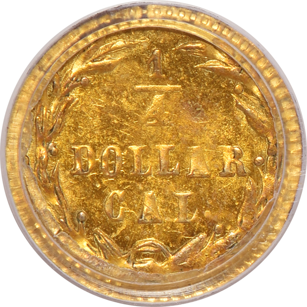 1876 round 25c BG-849 PCGS MS-63 (green label)