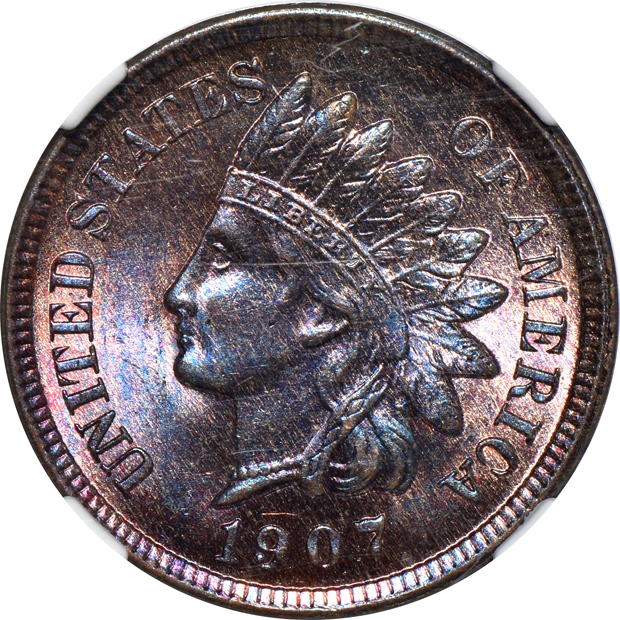 1890 PCGS MS-63RB CAC, 1901 PCGS MS-64RB CAC, and a 1907 NGC MS-64 RB