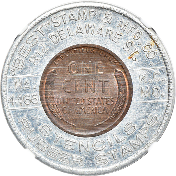 Six encased cents certified by NGC