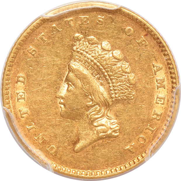 1854 Type 2 AU-50, and an 1854 Type 2 AU-55, both PCGS