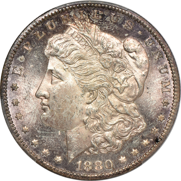 1878-CC and 1880-CC 8/7 High 7, both PCGS MS-63