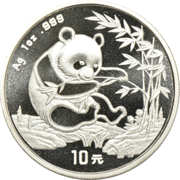China - Twelve 1oz silver Pandas
