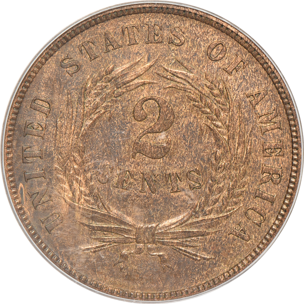 1873 Closed 3 PCGS PR-63RB