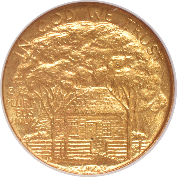 1922 $1 Grant Memorial With Star NGC MS-66
