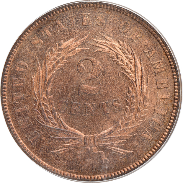1873 Closed 3 PCGS PR-64RB CAC