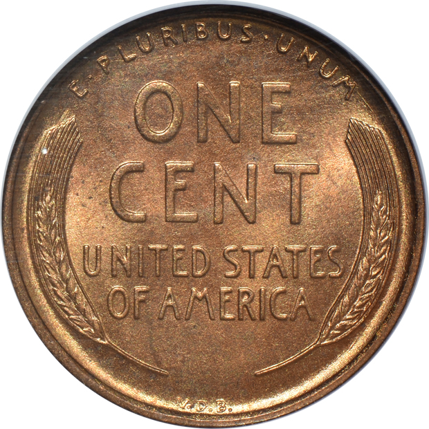 1909-S VDB Lincoln NGC MS-65 RD CAC