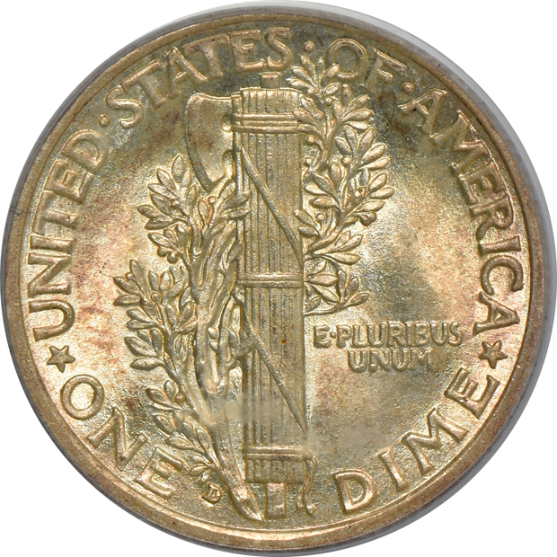 1916-D Mercury PCGS MS-65FB