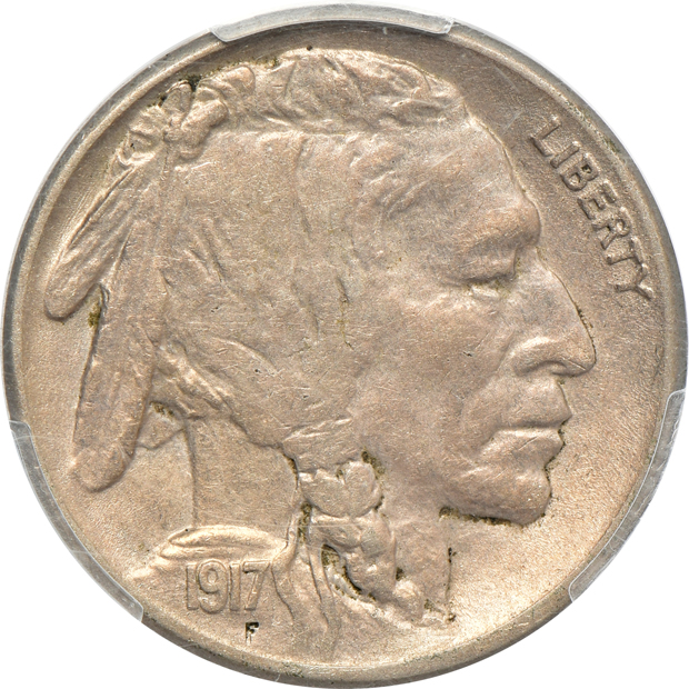 Four Buffalo nickels certified by PCGS