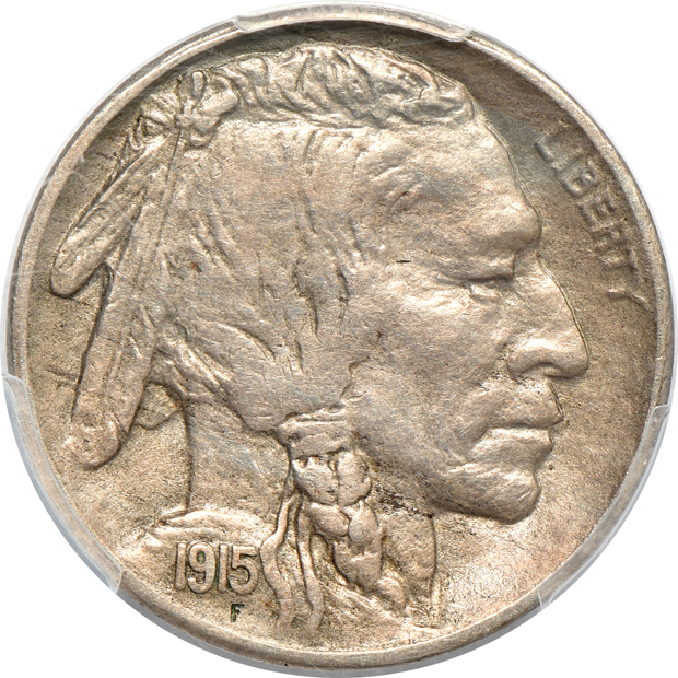 Four Buffalo nickels certified by PCGS