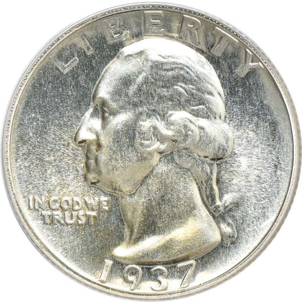 1937 Washington quarter PR-65 CAC, and a 1939 Jefferson nickel PR-67 (green label), both PCGS CAC