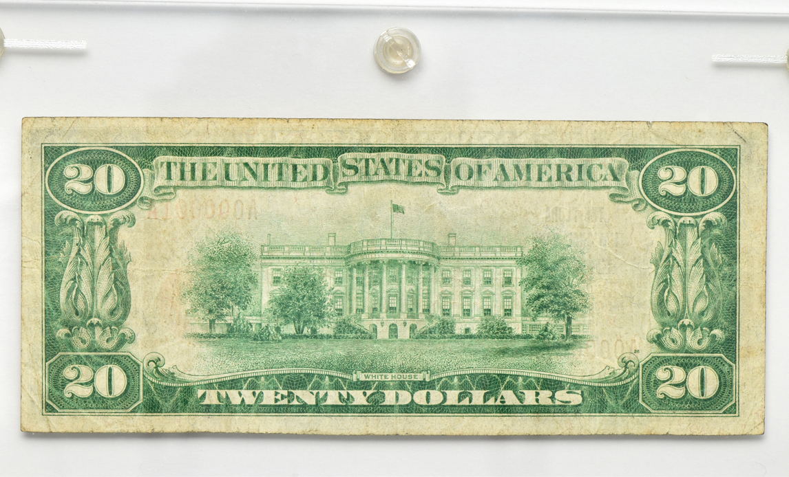 Serial Number 1 - 1929 $20 Type 1 - Flora, IL Charter #11509 - VF