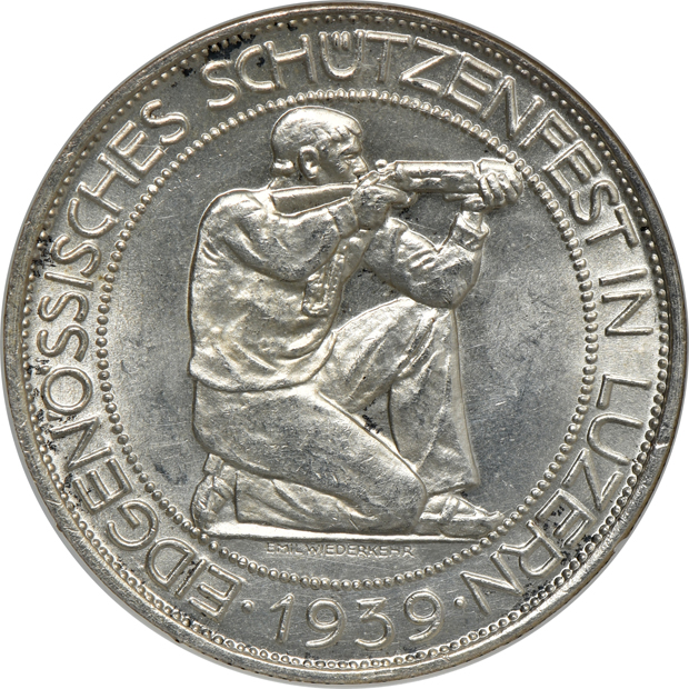 Switzerland - Five certified Uncirculated coins