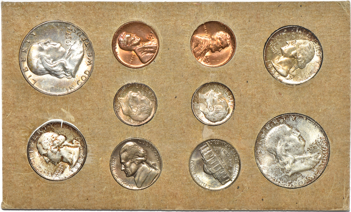 Six Mint Sets.  1955, 1956, 1957, and three 1958