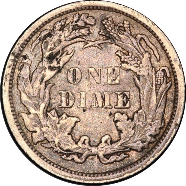 1864 PCGS XF details/bent