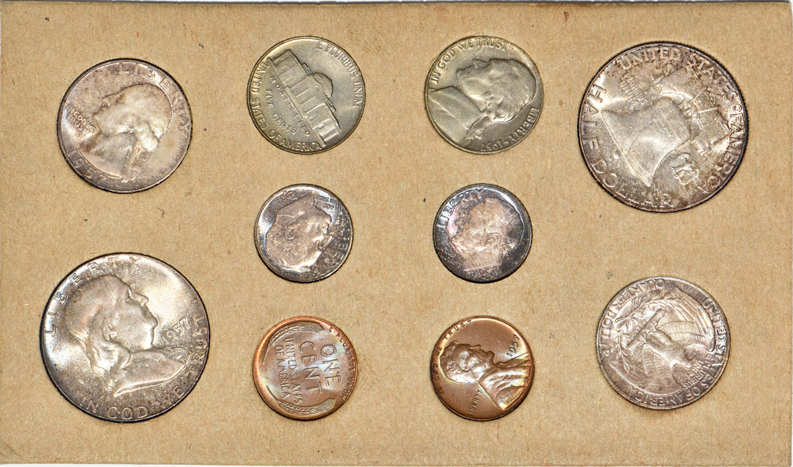 Three 1957 Mint Sets