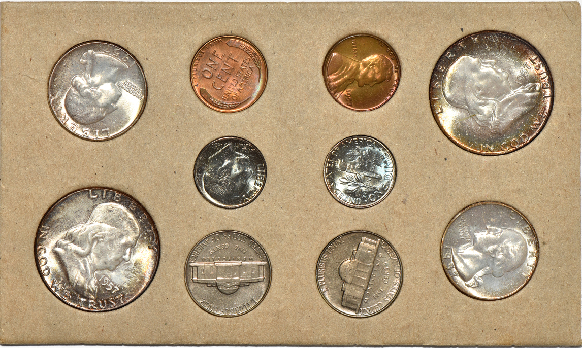 Three 1957 Mint Sets