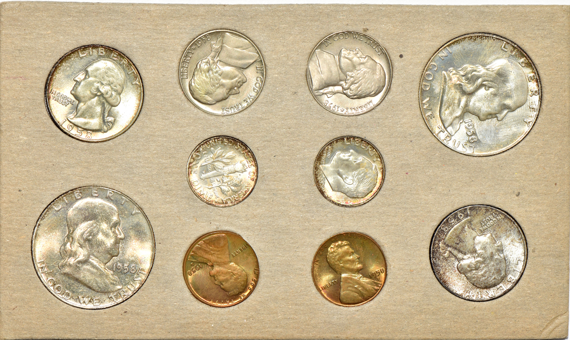 Five 1958 Mint Sets